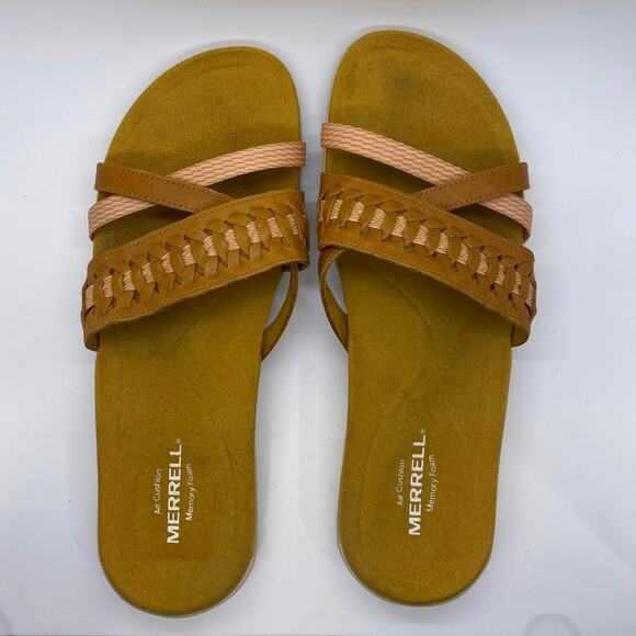 Merrell District Kempsey Air Cushion Memory Foam Sandals leather womens sz 9 - Picture 4 of 7
